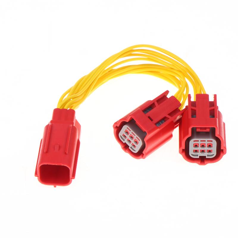 Диагностический OBD-разъем для мотоцикла Прочные металлические контакты Адаптер-тестер системы впрыска топлива 2 шт. DJ7065Y-0.6-11/21 для частого использования в мастерской