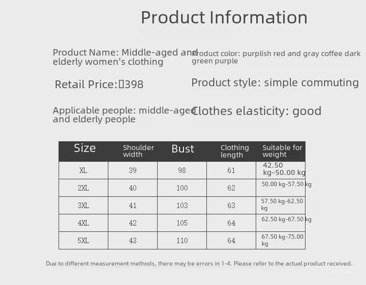 Зимний кардиган Grandma's Plus Velvet для женщин среднего и пожилого возраста - плотный, уютный топ на весну и осень