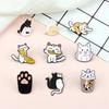 Punk Black Cats with Knife Enamel Pins Fashion Cute Animal Brooch Cartoon Lapel Pin Badge Jewelry Gifts for Friends