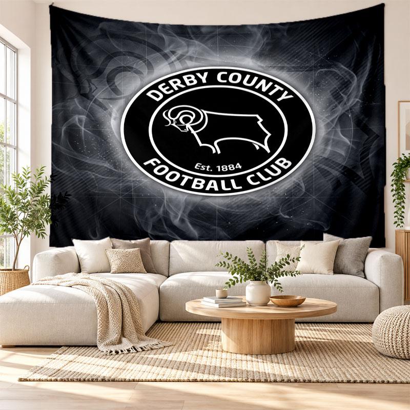 Derby County Wall Tapestry, Soft Fabric Wall Hanging, Decorative Backdrop For Bedroom Home Wall Art