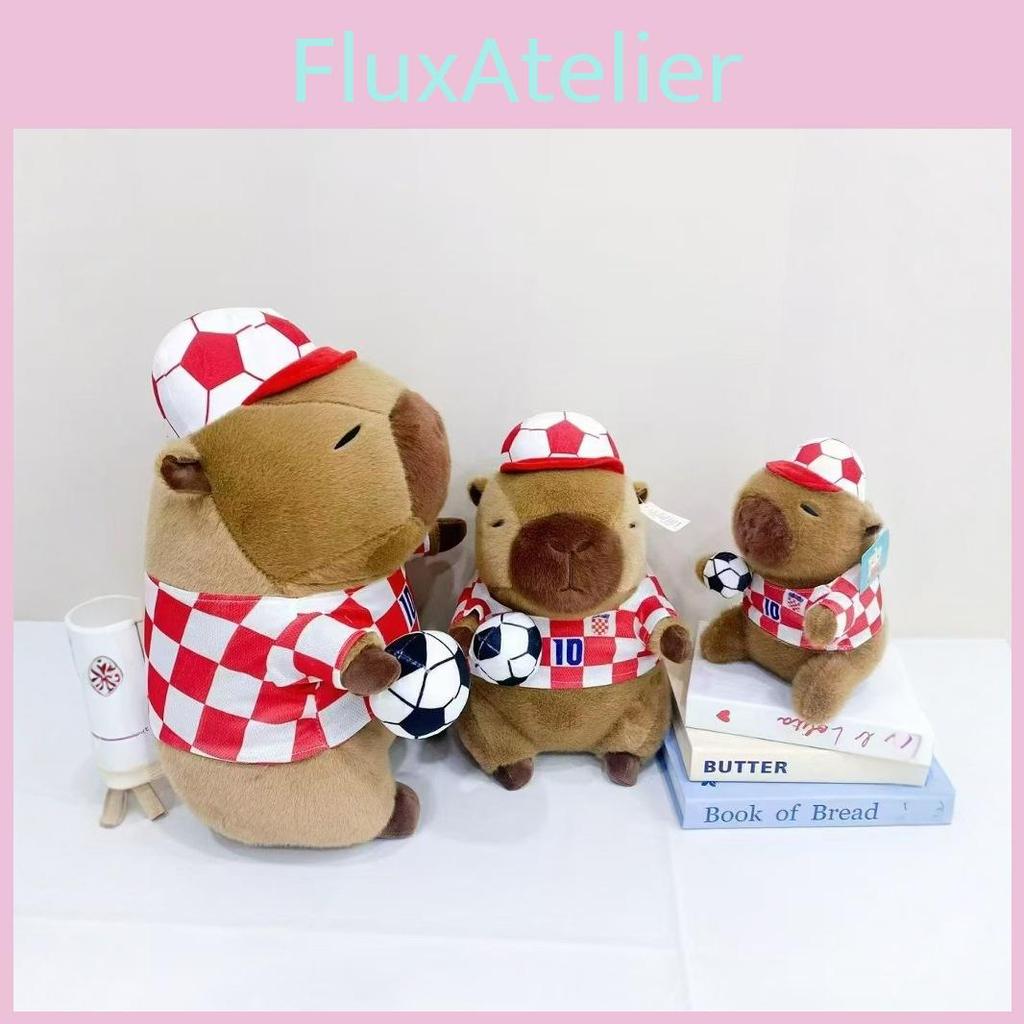 Девочка капибара Футбольная плюшевая игрушка Животное Мягкая набивная кукла Украшение Подарок Дети