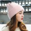 Шапка женская из кроличьего меха, теплая кудрявая вязаная шапка, осенне-зимняя дикая корейская защитная ворсовая шапка, однотонная шерстяная шапка, женская приливная шапка