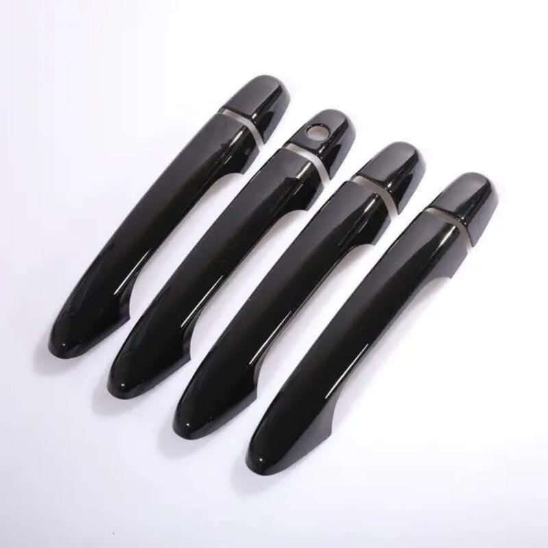 For Honda JADE 2014 2015 2016 2017 2018 ABS Chrome Carbon Fiber Black Door Handle Cover Trim Sticker Car Styling Accessory