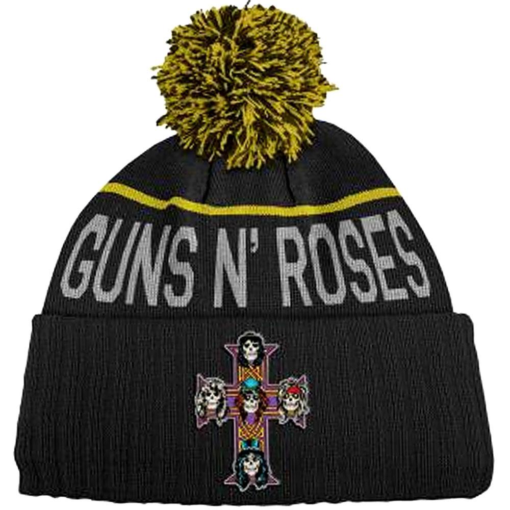 Guns N Roses Unisex Adult Cross Bobble Beanie