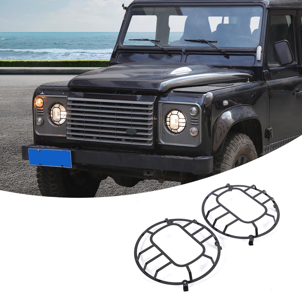 BJL1 Для Land Rover Defender 90 110 130 2004-2019 Центральная решетка Защитная сетка для фар Автомобильная защитная крышка фар Автоаксессуары