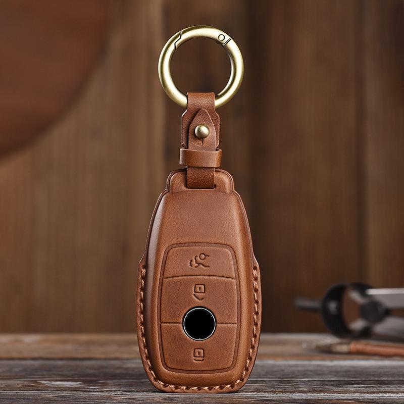 Подходит для Mercedes Benz E-Class E200L/E300L/C260L/C180/A200 Кожаный Чехол-Протектор для Ключей