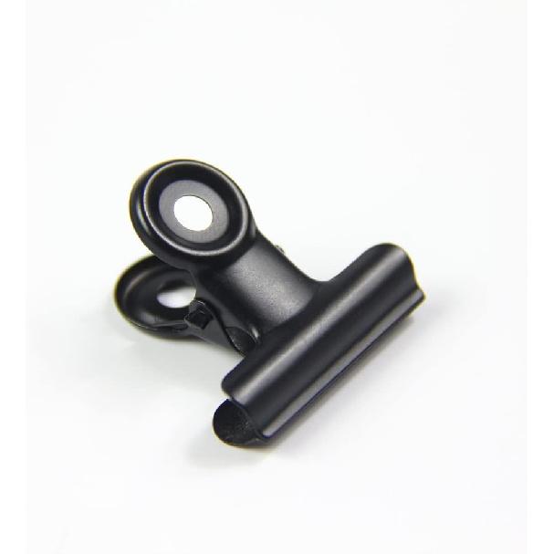 Coideal Small Bulldog Paper Clips - 120 Pcs Mini Black Metal Hinge Bull Clips 22mm Tiny Binder Paper Clamps for Pictures, Photos