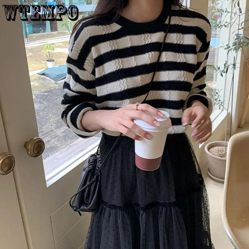 WTEMPO Корейские сетчатые юбки трапециевидной формы в горошек, женские летние длинные элегантные тюлевые юбки, свободные повседневные черные кофейно-марлевые юбки-торты