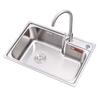 Deep 304 Stainless Steel Single Bowl Kitchen Sink with Hot/Cold Faucet