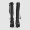 Cool Girl Motorcycle Long Boots Fashion Pointed Toe Rivet Knee High Booties Autumn Winter Ladies Dancing Party Prom Shoes