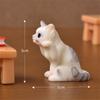1PC Resin Cats Ornament Kitten Figurine Animal Miniature Fairy Garden Doll House Decoration DIY Micro Landscape Home Decoritions