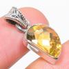 Natural Citrine Gemstone Handmade 925 Solid Sterling Silver Pendant 1.25'' J6a61