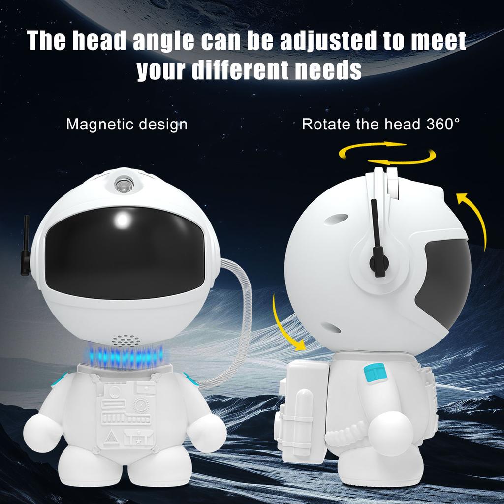 Светильник-проектор астронавта «Галактика» 12 пленок Динамическая туманность Звездное небо Ночник для потолка Декор спальни Подарок на день рождения Рождество