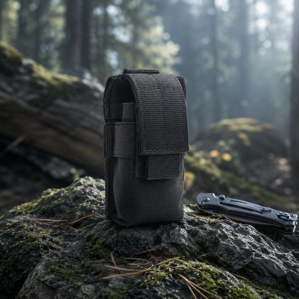 Flashlight Pouch with Attachment - Small Tool Pouch, Waist Pack for Hiking, and Outdoor Carry