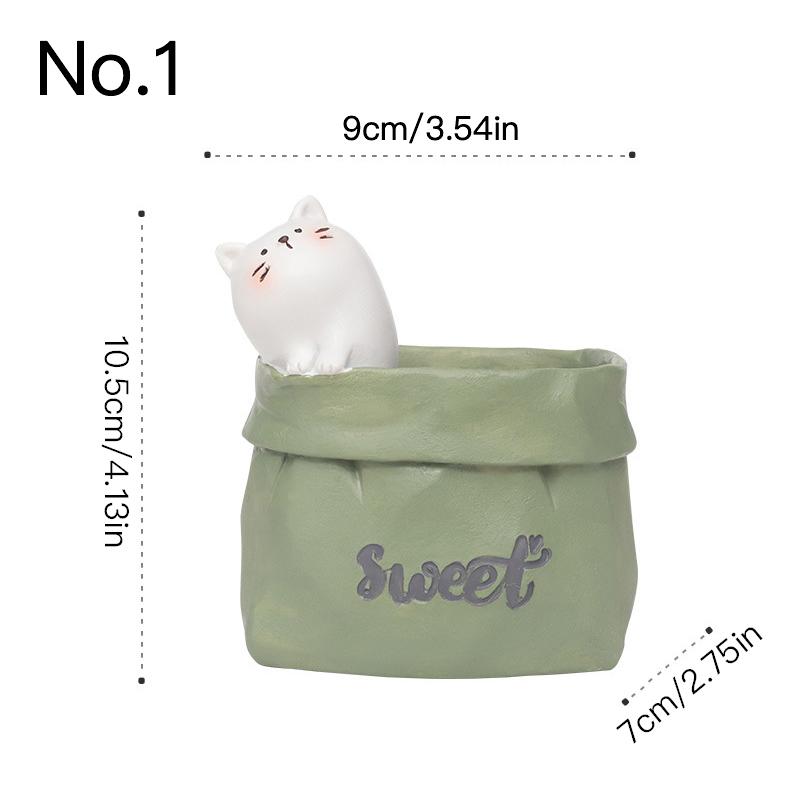 Сочный горшок с милыми животными, цветочный горшок из смолы, кашпо, домашний декор, домашнее украшение, настольные украшения, горшок для растений бонсай