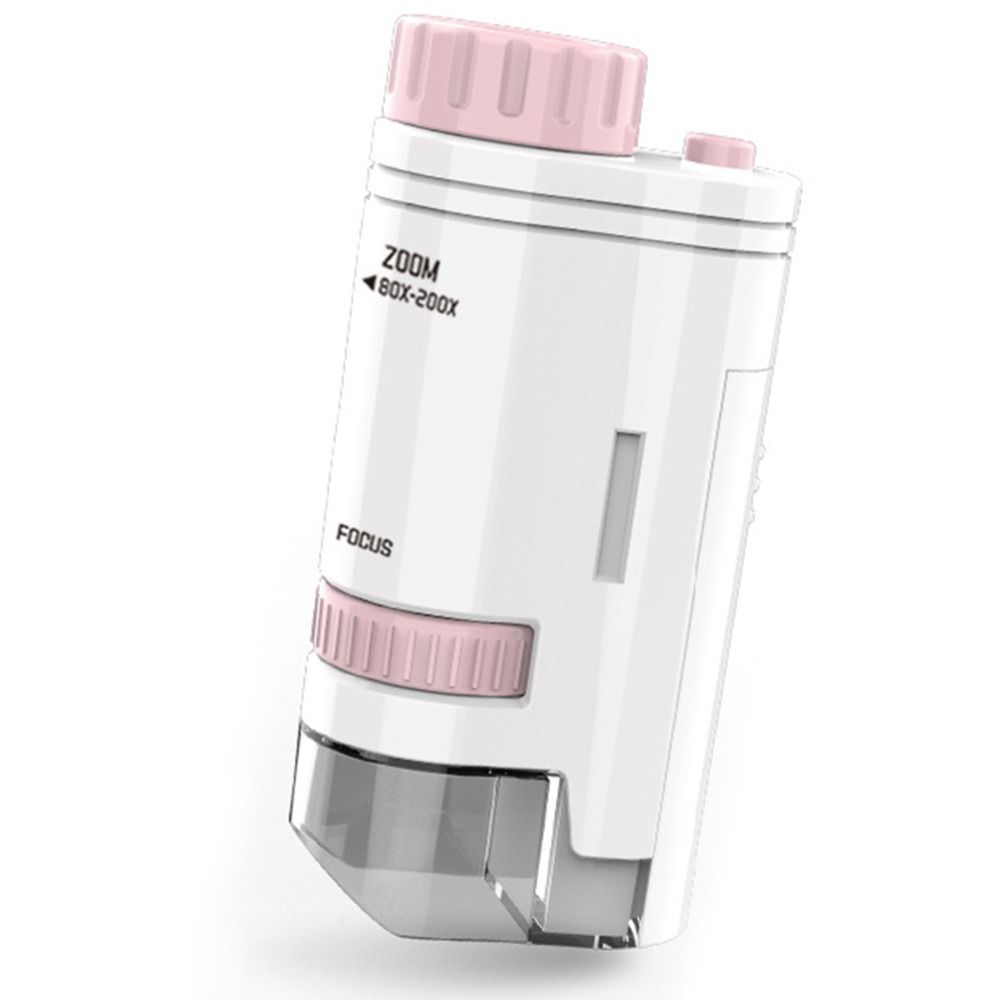 80-200x Pocket Microscope High Definition Children Microscope Electric Mini Microscope Outdoor