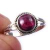 Подарочное кольцо из чистого серебра 925 пробы с натуральным гранатом, размер 8 C5W48