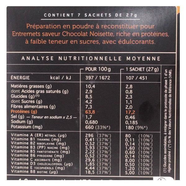Protifast Entremet Hyperprotéiné Chocolat Noisette 7 Sachets