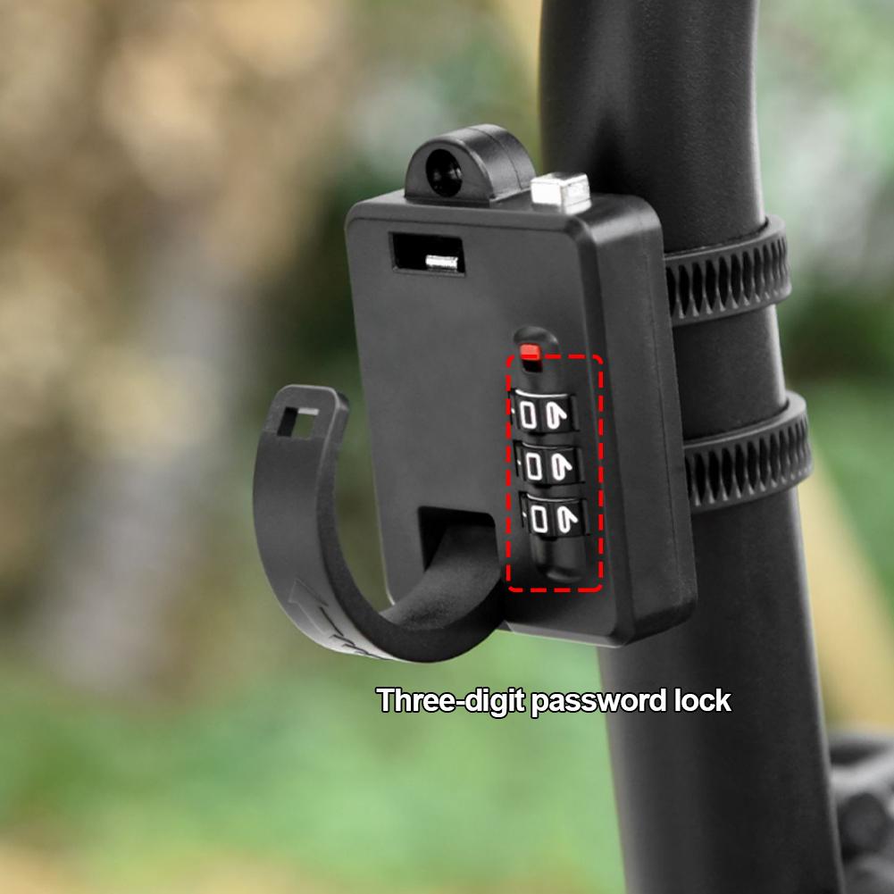 Universal Motorcycle Helmet Lock Bicycle Handlebar Lock Safe Fixed Hook Lock Anti-Theft Password Lock Outdoor for Moto