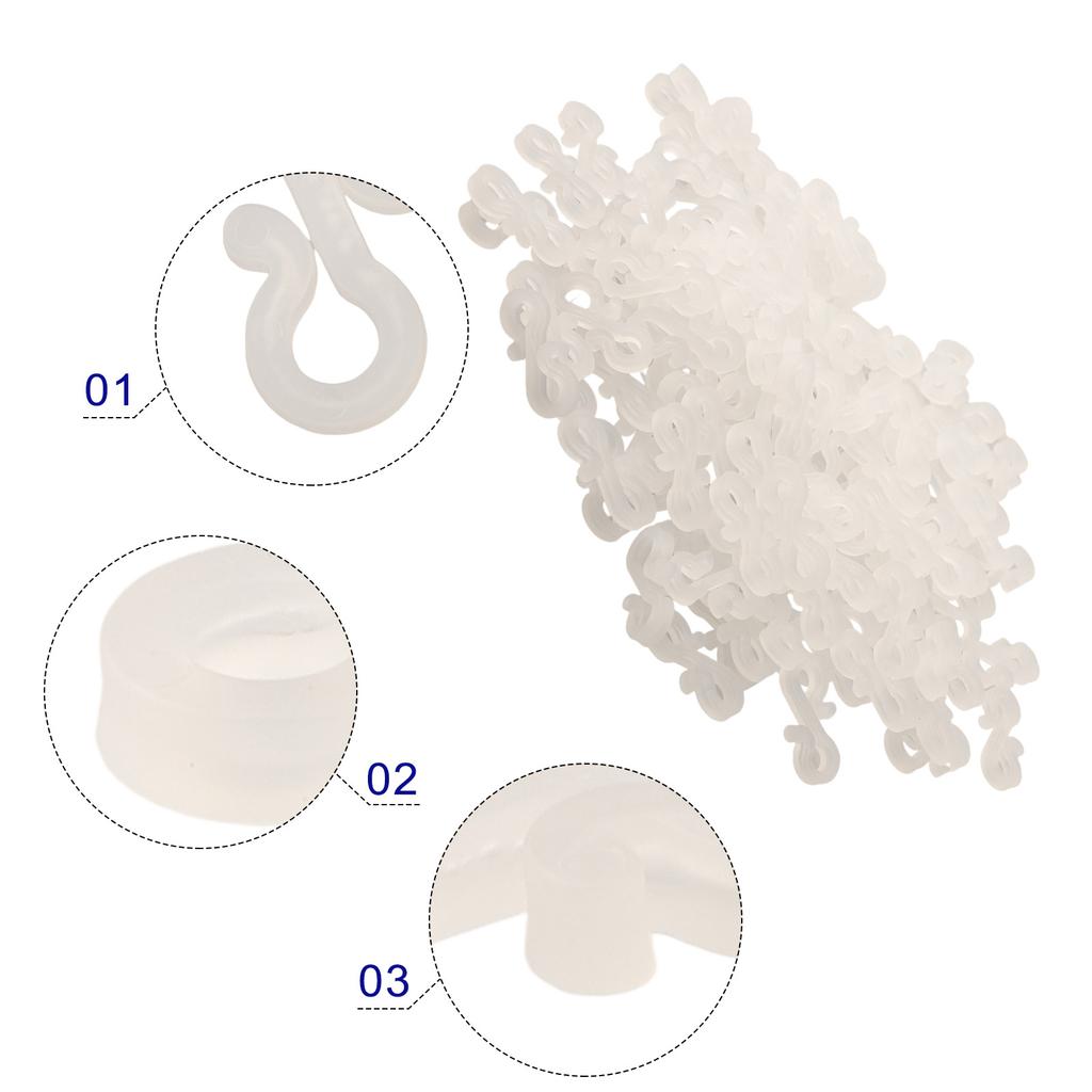 150 шт. S-образные крючки Держатели для светодиодных световых клипс Для дома Елки Погодные клипсы-крючки Клипсы для рождественских огней Наружное хранение