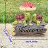 Garden Turtles Mushroom Statue Garden, Art Decor Decoration, Creative, Animal Sculpture, Resin
