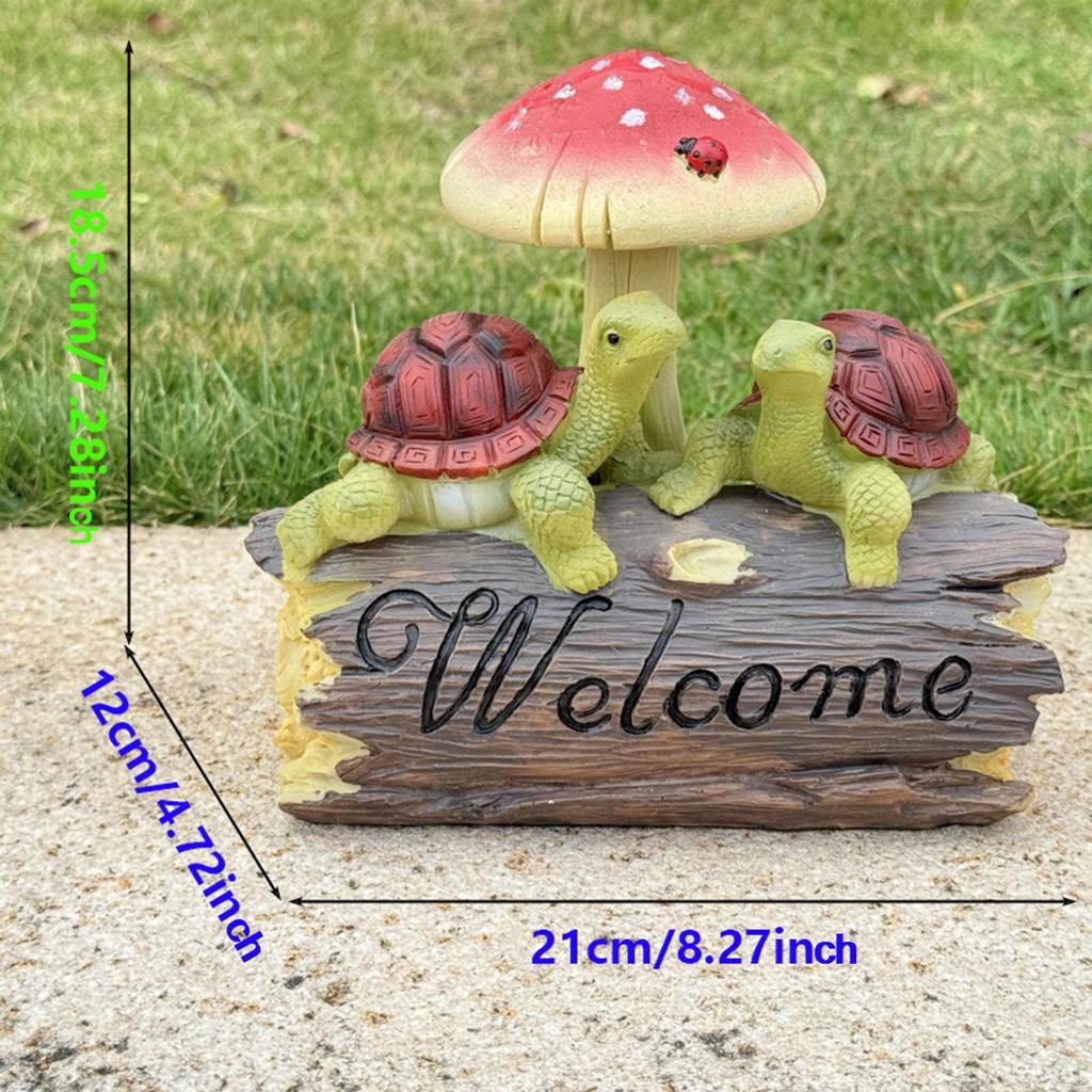 Садовые черепахи Гриб Статуя Сад, Художественный Декор Украшения, Креатив, Скульптура Животных, Смола