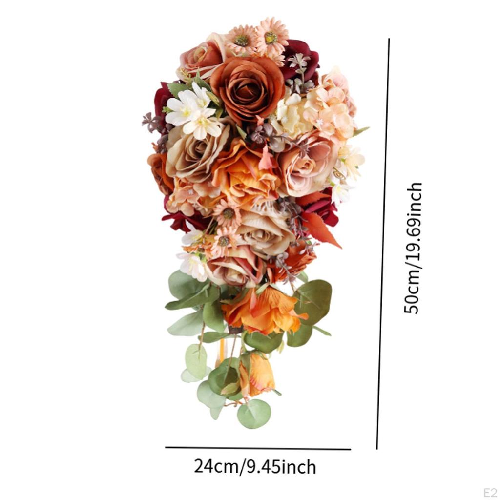 Свадебный букет искусственный цветок романтический элегантный искусственный свадебный бросание каскадный