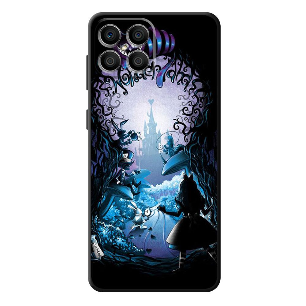 Черный чехол для телефона из ТПУ для Realme C21Y C20 C11 C15 C12 C35 C21 C25 C3 XT GT Narzo30A Алиса в стране чудес Чеширские кошки чехол принципиально