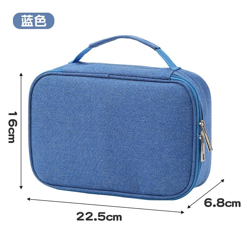 Пенал для карандашей большой емкости с матовым покрытием, коробка для канцелярских принадлежностей с застежкой-молнией, съемная сумка для хранения учебных принадлежностей