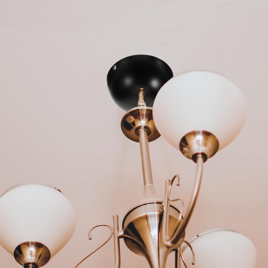 1Set Ceiling Canopy Dome Plate Unique Style Copper Iron Pendant Light Fixture Mounting Bracket for Home Office Light Cover