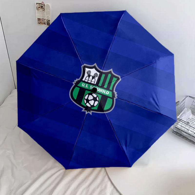 Зонт-автомат с узором US Sassuolo Calcio, портативный и складной дизайн, 8 спиц, рождественский или праздничный подарок.