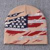 American vintage jacquard American flag knit hat for men and women, autumn and winter trendy warm street knit hat