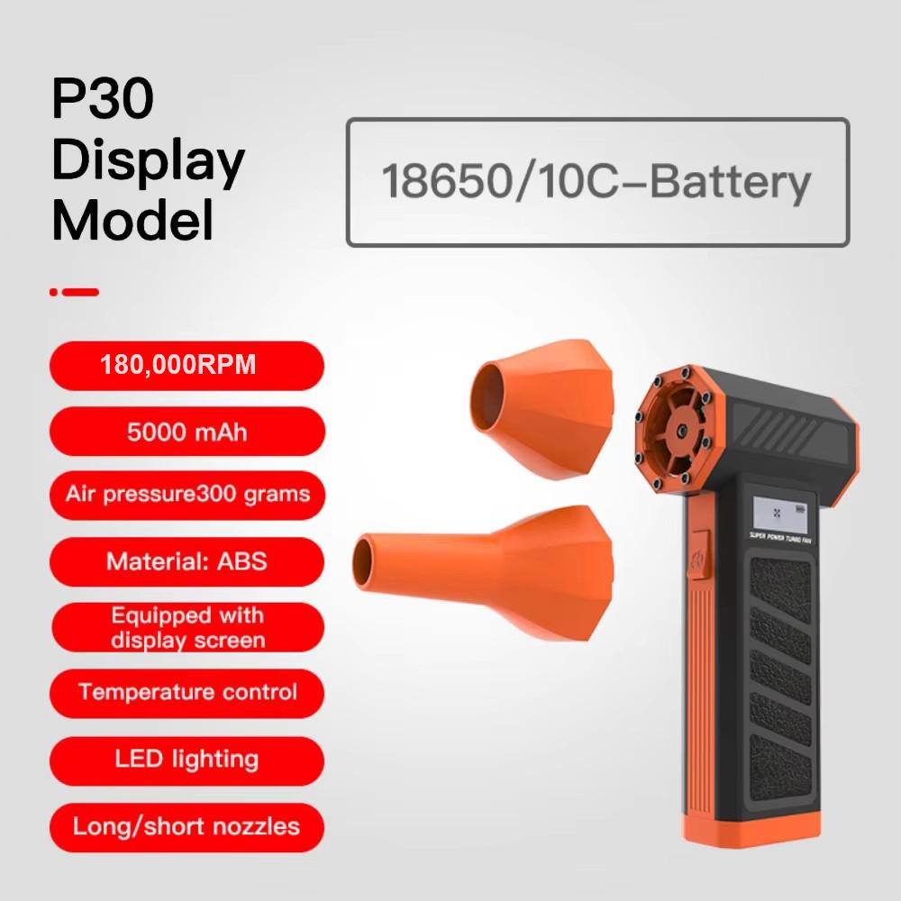 Пневматический пылесос 5-ступенчатый регулируемый 130000 об/мин Электрический пневматический пылесос 4000 мАч Перезаряжаемый беспроводной воздуходув для чистки автомобиля Турбовентилятор