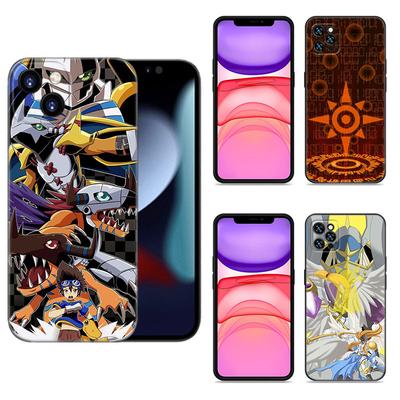 Чехол для телефона Digital Monster Digimon для Apple iPhone 12 13 Mini 11 14 15 Pro Max 7 8 Plus X XR XS SE 2020 черный силиконовый чехол