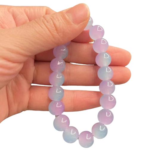 Браслет из бисера контрастного цвета, эластичная веревка, полировка ручной работы, браслет из искусственного хрусталя, ювелирные аксессуары, аксессуары