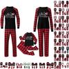 Christmas Prints Family Matching Long Sleeve Tops+Pants Set Family Matching Sets