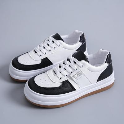 Белые женские туфли, новые весенние универсальные кроссовки на толстой подошве, нишевые дышащие студенческие повседневные туфли для скейтбординга Ins Fashion