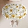 Garden Flowers Soft Diatom Mud Mat Household Toilet Toilet Absorbent Mat Bathroom Non-slip Foot Mat