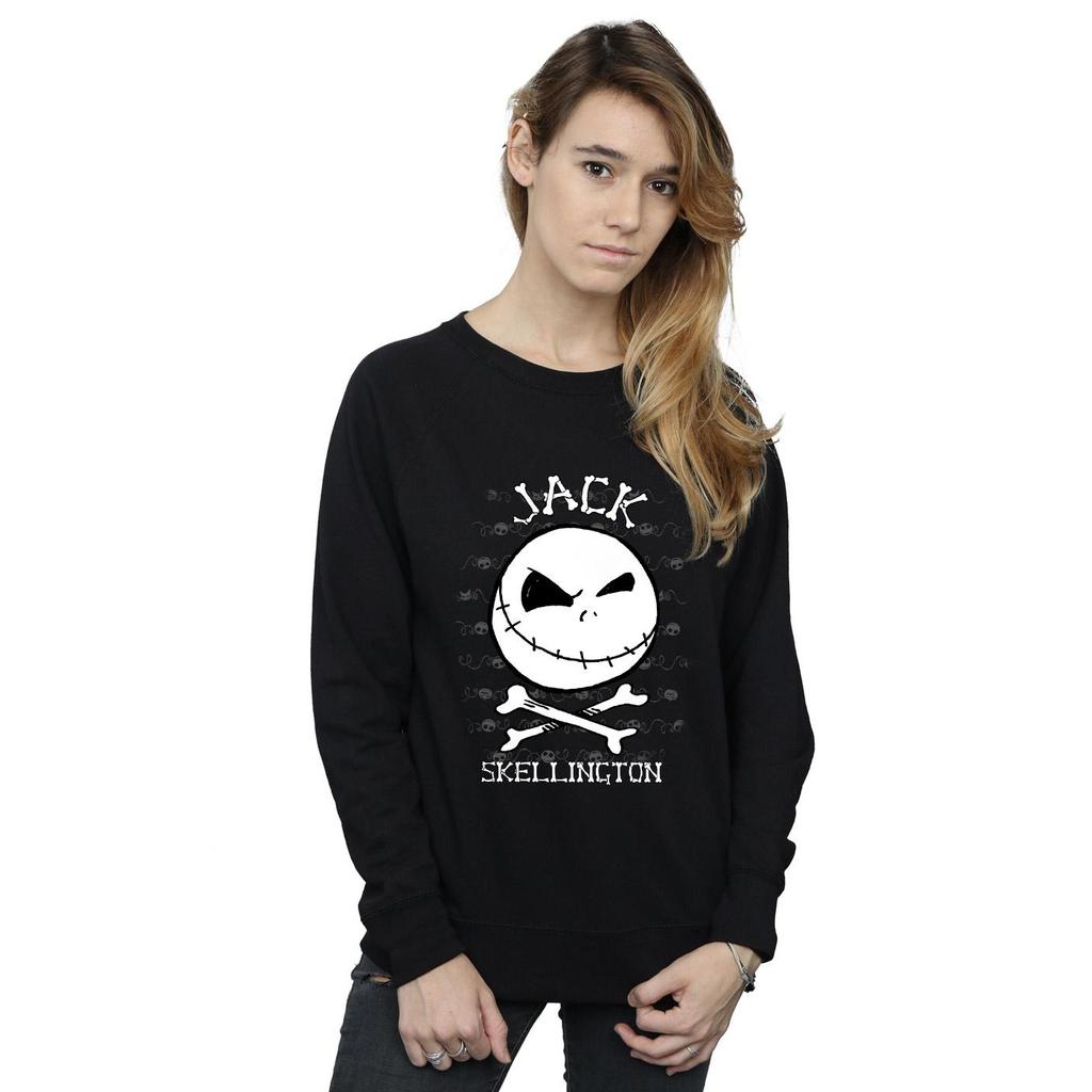 Disney Womens/Ladies Nightmare Before Christmas Jack Face Sweatshirt