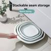 Collapsible Portable Plastic Basin for Washing Face Household Dormitory Plastic Basin Portable Compressible Folding Basin
