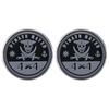 2pcs Pirate Badge Rated Car Emblems, 4x4 Metal Car Badges, Round Emblem Decals, Car