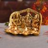 India Laxmi Ganesh Saraswati Idol Diya Oil Lamp Deepak - Metal Lakshmi Ganesha Showpiece Statue - Traditional Diya