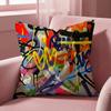 Street Graffiti Texture Cushion Cover MultiScene Pillow Cover for Home  Car  Reversible Soft  Durable for Daily Use