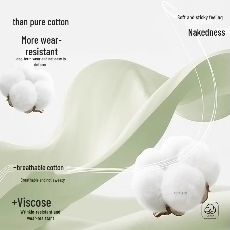 Fenteng Women's High-Waist Antibacterial Cotton Underwear 4-Pack