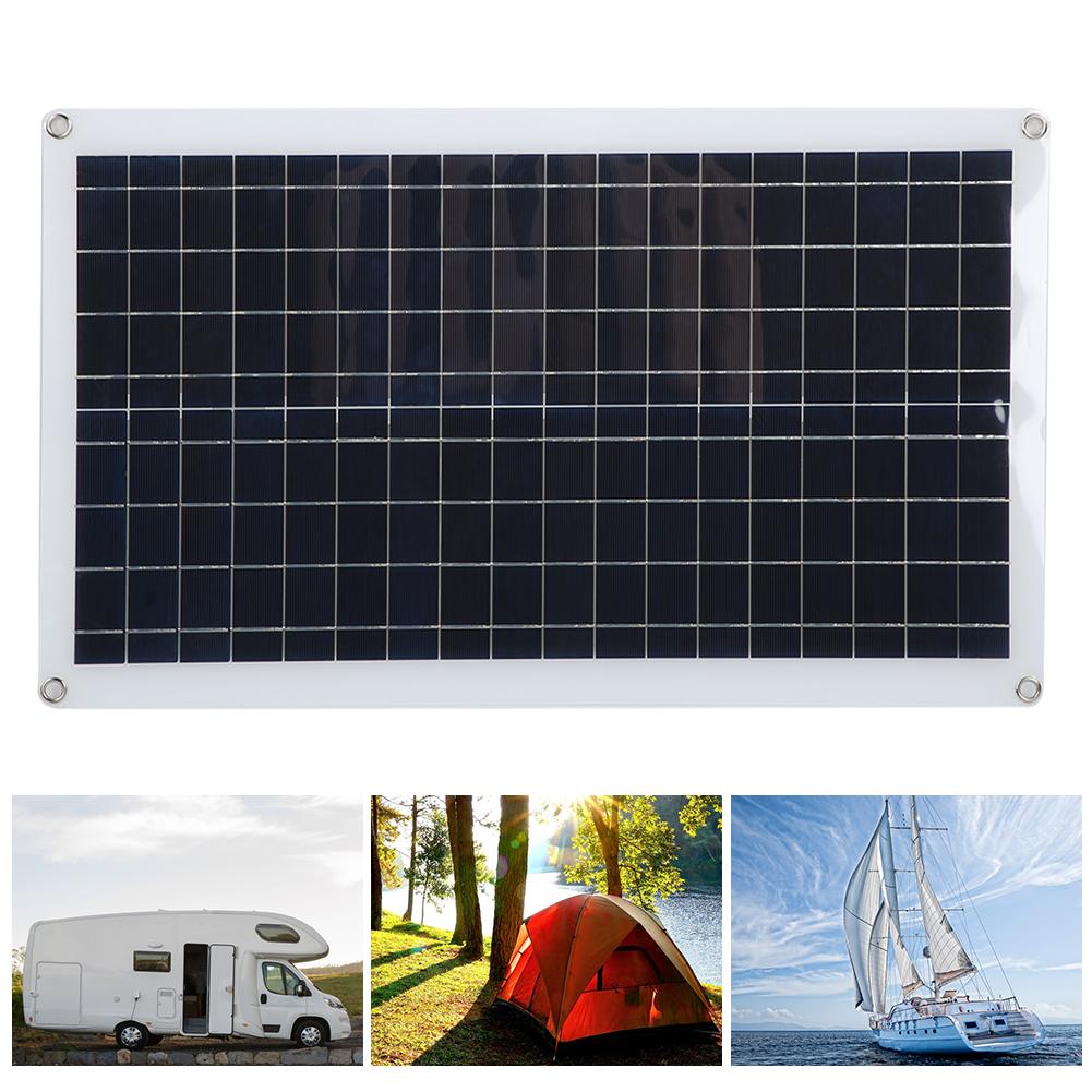 40W Ultra‑Thin Polycrystalline Solar Panel Dual USB Port Charging for Mobile Phone MP3