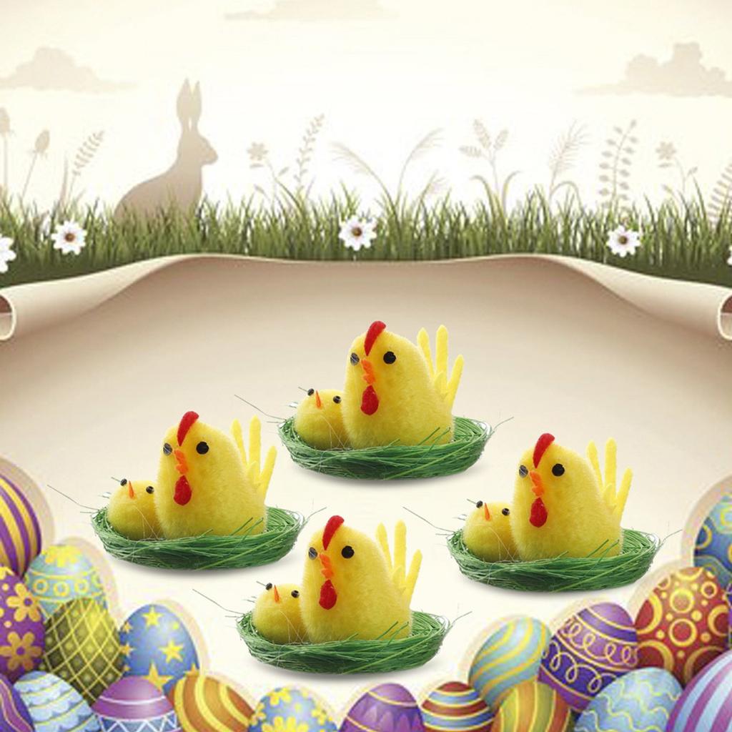 Пасхальное украшение Милый цыпленок Украшение для дома Подарочная коробка Пасхальные цыплята