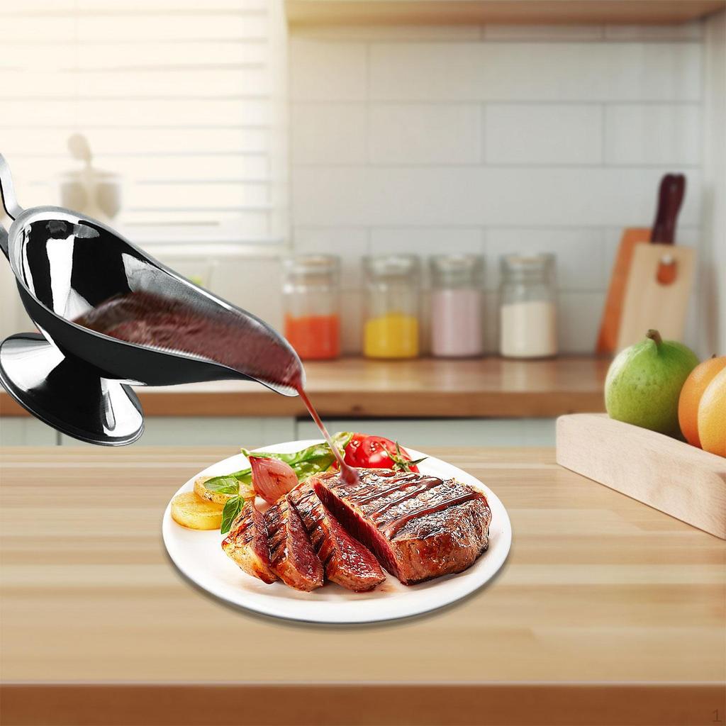 Соусник из нержавеющей стали на 10 унций для подливки и заправок с ручкой