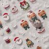 Embossed Stickers Christmas Nail Decals Christmas Nail Charms Christmas Nail Decorations  Winter