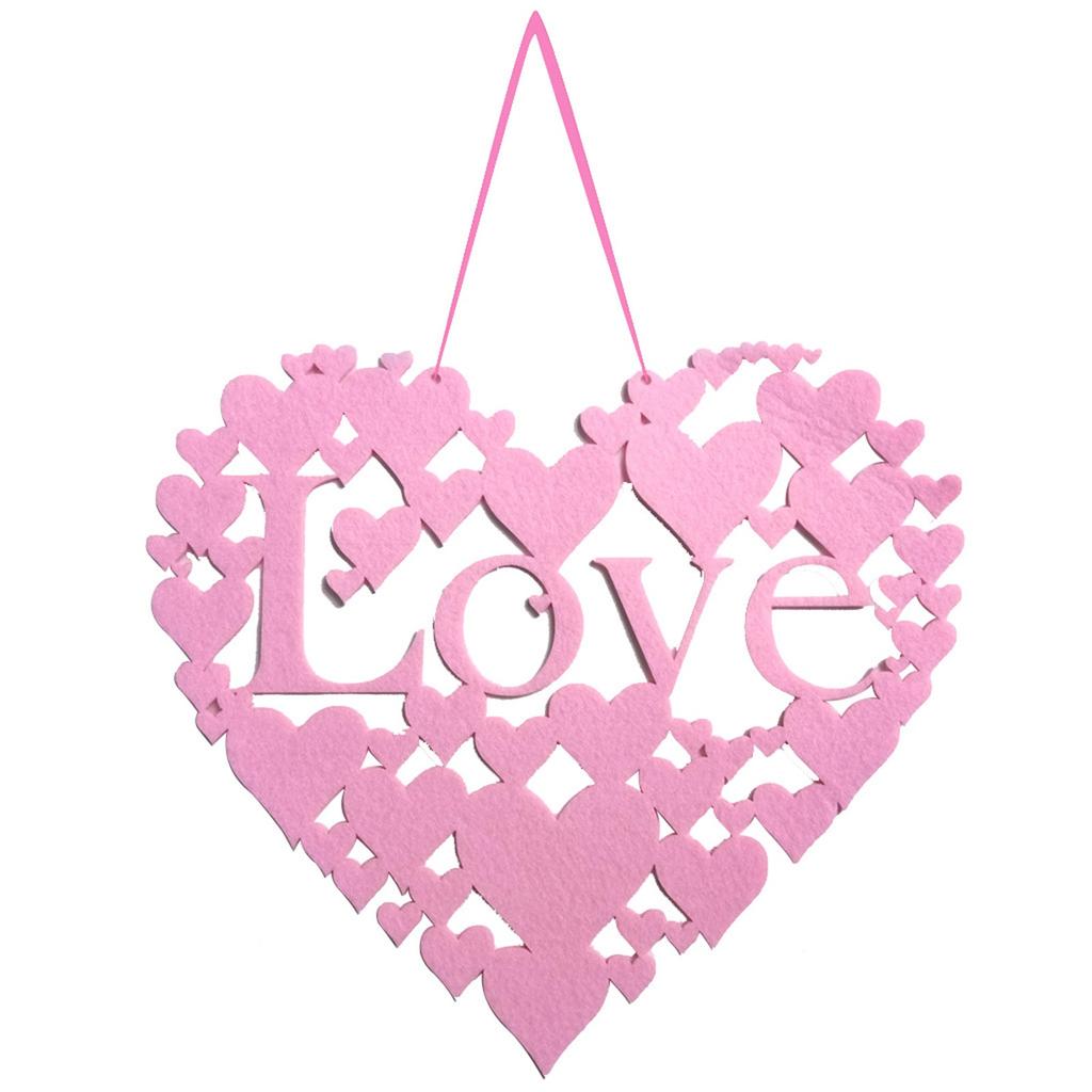 Valentine'S Day Signs Love Heart Shape Hanging Decor Doorplate-Happy Sign Front Door Valentines Decorations For The Home