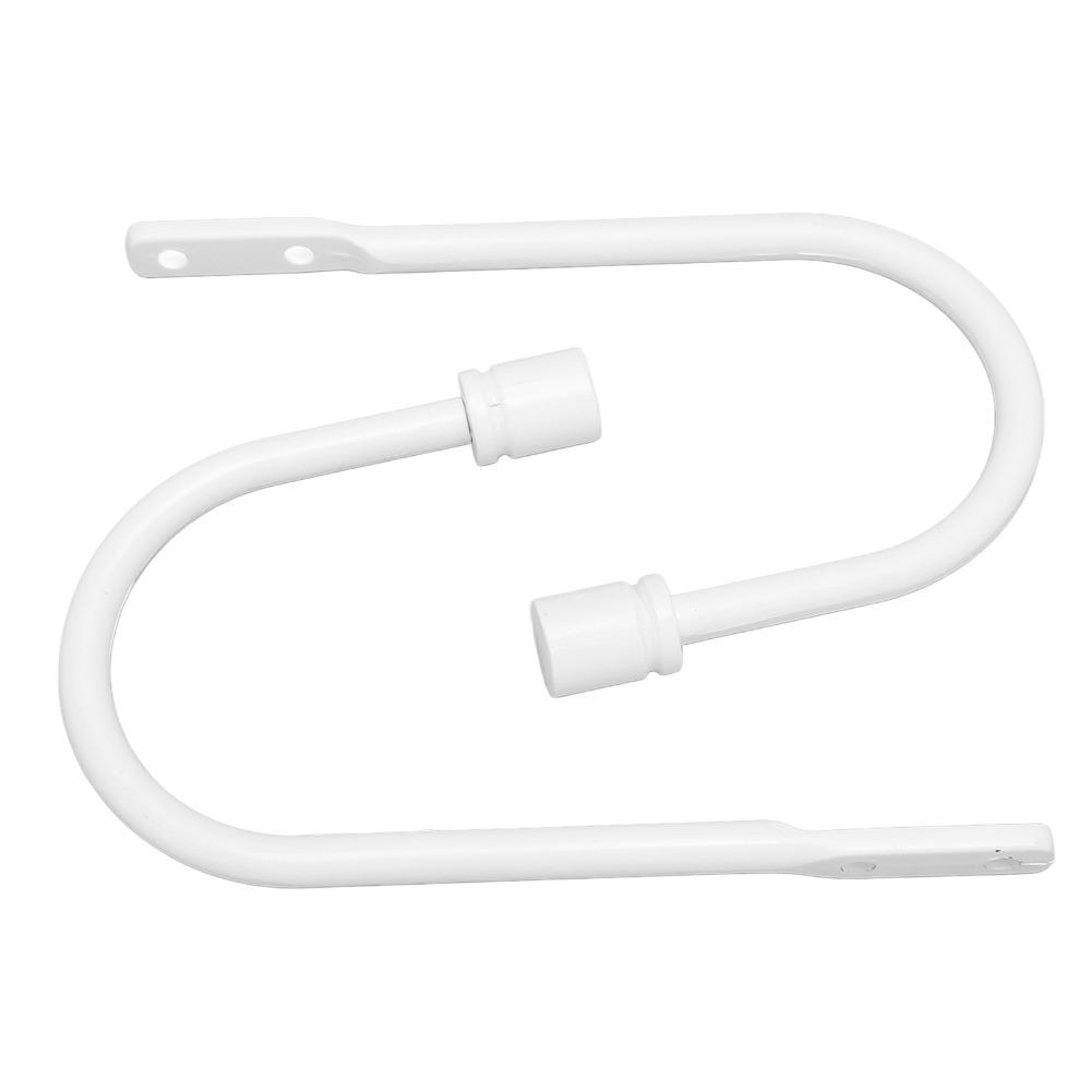 2Pcs White Curtain Tiebacks U Shaped Drapery Holdbacks Decorative Curtain Holdbacks Family